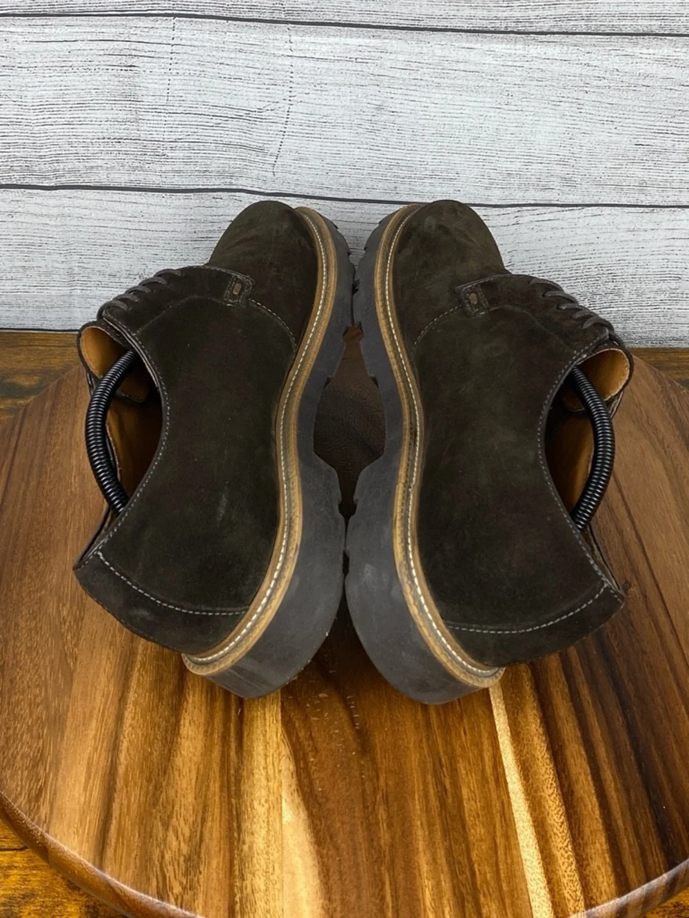Bruno Magli Groover Dark Brown Suede Plain Toe Derby Made in Italy Men’s Size 11